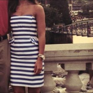 Lilly Pulitzer blue and white striped dress